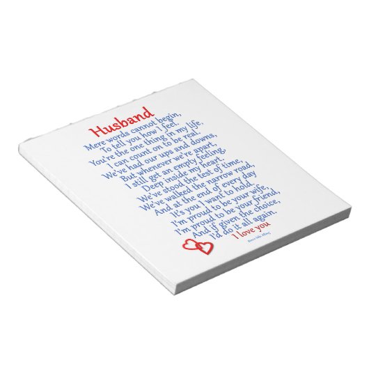 Bloc-note Amour de mari (Incliné)