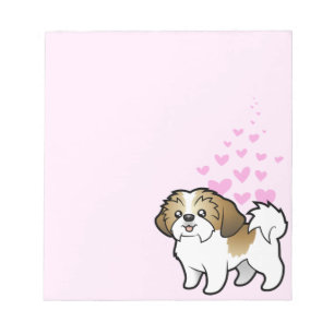 Bloc-note Amour de Shih Tzu (chiot coupé)