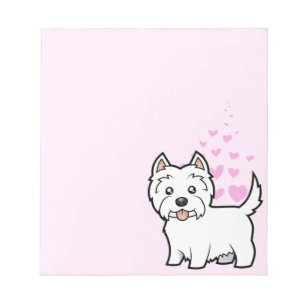 Bloc-note Amour de Terrier blanc de montagne occidentale