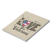 Bloc-note Amour Notre Jour des anciens combattants Fier Jour (Tourné)