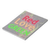 BLOC-NOTE AMOUR ROUGE DORÉ VERT (Tourné)