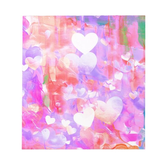 Bloc-note Amour, Saint-Valentin, Jour, Coeur, Femmes, Rose,  (Devant)