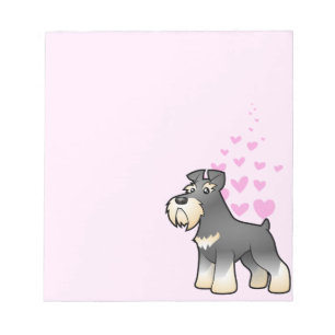 Bloc-note Amour Schnauzer géant/standard/miniature