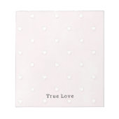 Bloc-note Amour Véritable Romantique Cœurs Blancs Saint-Vale (Devant)