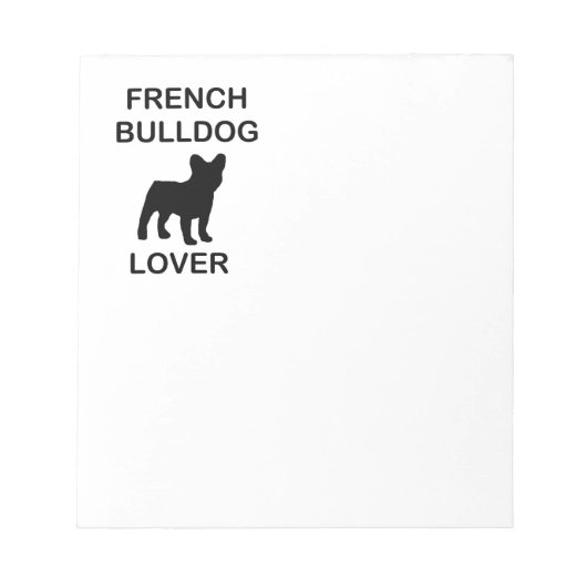 Bloc-note amoureux de bouledogue français (Devant)