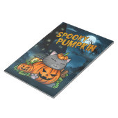 Bloc-note Amoureux des chats Halloween Citrouille de chat (Incliné)
