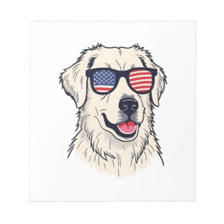 Bloc-note Amoureux des chiens USA - Puppy cool avec des lune