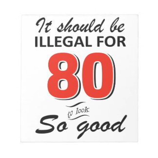 Bloc-note Amusant 80ème anniversaire conceptions