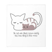 Bloc-note Amusant chat couché et Art II (Devant)