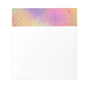 Bloc-note Amusant coloré Ombre Pastel Mermaid Motif