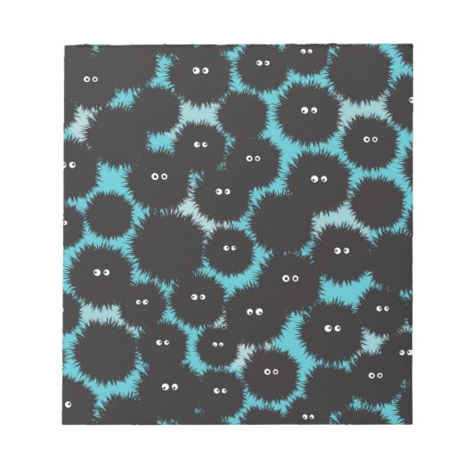 Bloc-note Amusant monstres noirs moelleux (Devant)