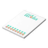 Bloc-note Ananas aquarelle rose Aloha (Tourné)
