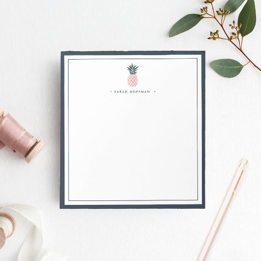 Bloc-note Ananas Rose | Personnalisé