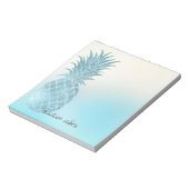 Bloc-note Ananas tropical Aqua Ombre (Tourné)