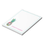 Bloc-note Ananas tropical rose et vert (Tourné)