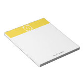 Bloc-note Ananas Wht cadre clé grecque #2 Monogramme initial (Incliné)