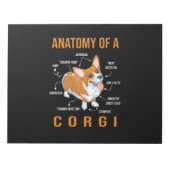 Bloc-note Anatomie d'un chien de Corgi Funny (Devant)