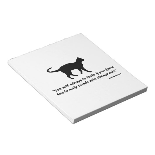 Bloc-note Ancien proverbe de chat (Incliné)