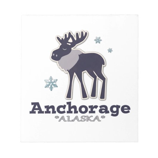 Bloc-note Ancrage Alaska bleu orignal hiver (Devant)