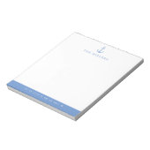 Bloc-note Ancre bleu clair marine Latitude/Longitude (Tourné)