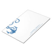 Bloc-note Ancre bleu côtier simple (Incliné)