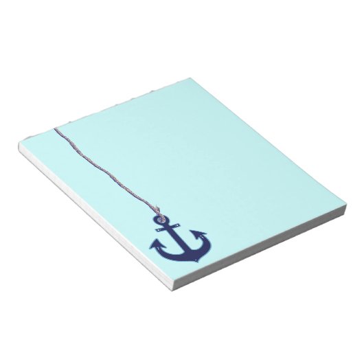 Bloc-note ancre bleu marine (Incliné)