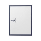 Bloc-note Ancre bleue marine avec nom personnalisé (Tourné)