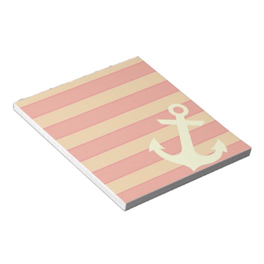 Bloc-note Ancre et rayures (Incliné)