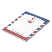 Bloc-note Ancre marine rouge et bleu (Tourné)