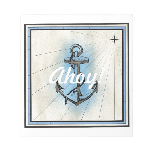 Bloc-note Ancre marine vintage (Devant)