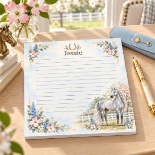 Bloc-note Andalou Floral Gris Pommelé Personnalisé