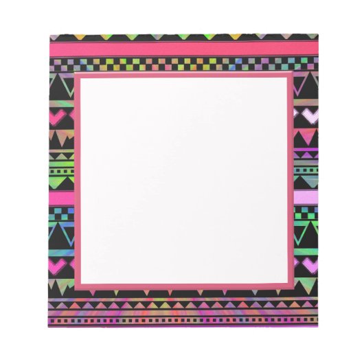 Bloc-note Andes Aztec Tribal Native Cravate géométrique Die (Devant)