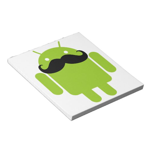 Bloc-note Android Robot Moustache (Incliné)
