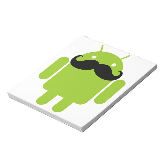Bloc-note Android Robot Moustache (Tourné)