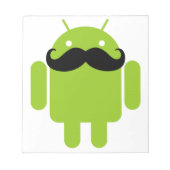 Bloc-note Android Robot Moustache (Devant)