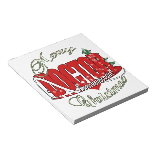 BLOC-NOTE ANESTHÉSISTE DE NOËL (Incliné)