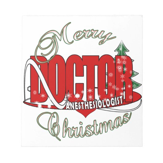 BLOC-NOTE ANESTHÉSISTE DE NOËL (Devant)