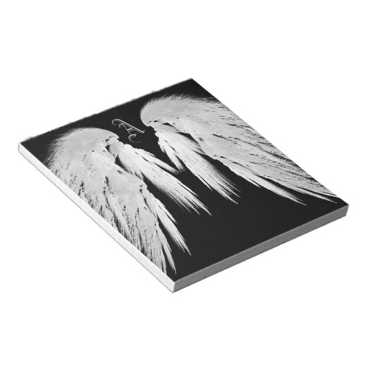 Bloc-note ANGEL WINGS Black Custom Monogramme (Incliné)