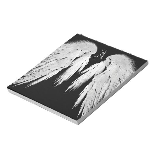 Bloc-note ANGEL WINGS Black Custom Monogramme (Tourné)
