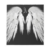 Bloc-note ANGEL WINGS Black Custom Monogramme (Devant)