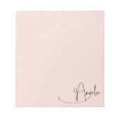 Bloc-note Angela Signature manuscrite G Blush (Devant)