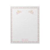 Bloc-note Anges de Noël roses | Personnalisé (Tourné)