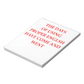 BLOC-NOTE ANGLAIS (Tourné)