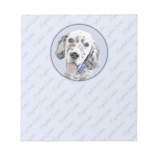 Bloc-note Anglais Setter Blue Belton Peinture Chien Art