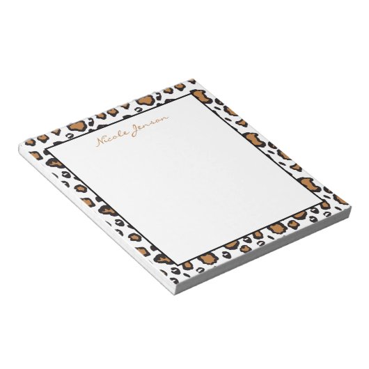 Bloc-note Animal Leopard Prince Personnalized Notepad (Incliné)