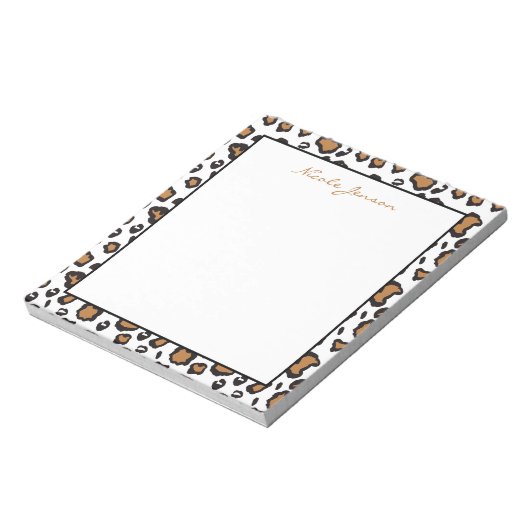Bloc-note Animal Leopard Prince Personnalized Notepad (Tourné)