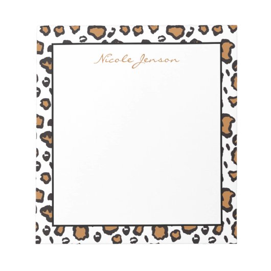 Bloc-note Animal Leopard Prince Personnalized Notepad (Devant)