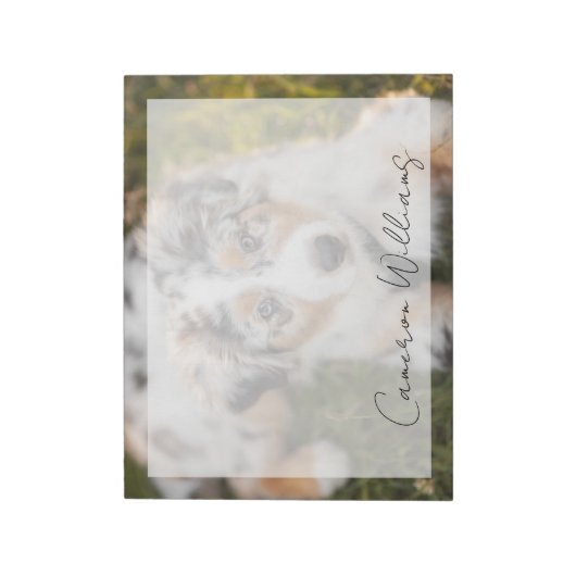 Bloc-note Animaux de bébés cutest | Australian Shepherd Pupp (Tourné)
