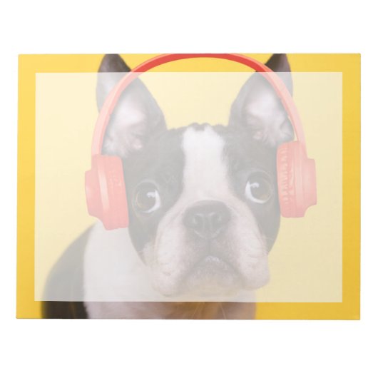 Bloc-note Animaux de bébés cutest | Casques Terrier de Bosto (Devant)