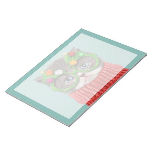 Bloc-note Animaux de bébés cutest | Chandail de Noël de chat (Incliné)